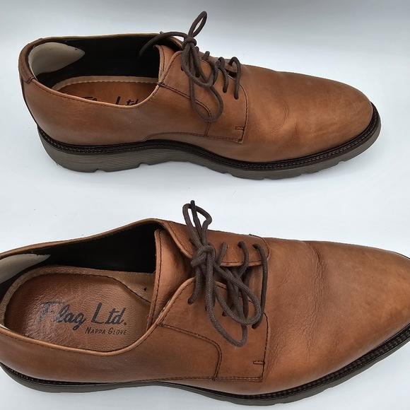 Mens Shoes Oxfords Flag ltd Tan size 8.5 - Picture 2 of 7